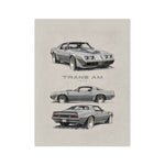 1979 Trans Am sketch throw blanket | Velveteen Microfiber Firebird Blanket