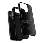 Black Classic C10 Truck Phone Case | Vintage Pickup Reflection, Minimal Auto Design