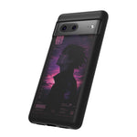 Melancholy Data Poster Phone Case, Glitch Anime Sky Tough Cover