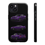 Purple R33 Skyline GTR JDM Sports Car Phone Case Tough Multi View