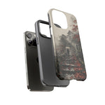 Autumn Temple Steps phone case | Japanese watercolor landscape cover