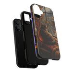 Rainy Window Cat Phone Case, Cozy Painterly Art Cover, Gift
