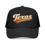 Texas Trucker Hat Vintage Retro Texas Sunset Foam Trucker Cap Western Cowboy Snapback Hat
