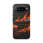 Black Charger Classic Muscle Flames Tough Phone Case Cover Gift