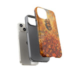Yorkshire Terrier Jumping in Autumn Leaves Tough Case | Fall Dog Phone Cover