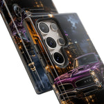 67 GTO Phone Case Purple, Rainy City Night Muscle Car Tough Cover