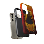 Z06 Corvette Phone Case, Yellow Top-Down Duotone Gradient Cover