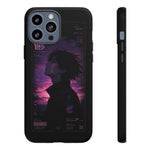 Melancholy Data Poster Phone Case, Glitch Anime Sky Tough Cover
