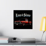 Chevy Squarebody Low & Slow Poster Wall Art Print Classic Truck Garage Decor