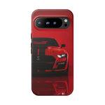 Red Mustang Art Phone Case, GT500 American Muscle Car Tough Cover
