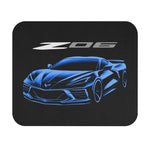 C8 Corvette Z06 Mouse Pad – Blue Modern Supercar Design