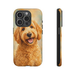 Goldendoodle Fluffy Curls Portrait Art Tough Phone Case