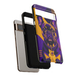French Bulldog Pop-Art Portrait Tough Phone Case - Purple Gold