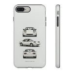 1989 Miata White Triple View Roadster Tough Phone Case Cover