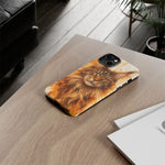 Maine Coon Watercolor Portrait Tough Phone Case - Amber Ears