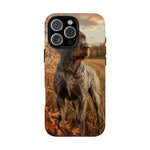 German Wirehaired Pointer Autumn Art Tough Phone Case