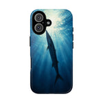 Barracuda Silhouette Phone Case, Sunlit Marine Art Tough Cover
