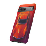 C3 Corvette Phone Case, Orange Top-Down Duotone Gradient Cover