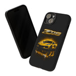 Z06 Corvette Phone Case, Yellow Neon Chrome Studio Cover