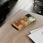 Cocker Spaniel Picnic Scene phone case | vintage dog art