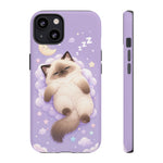 Ragdoll Sleepy Blue Eyes Kawaii Cat Art Tough Phone Case