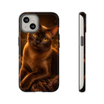 Burmese Golden Sable Portrait Art Tough Phone Case