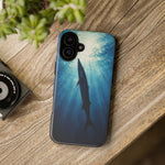 Barracuda Silhouette Phone Case, Sunlit Marine Art Tough Cover