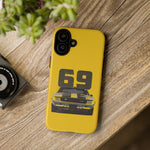 1969 Camaro Z28 Yellow Front View Muscle Car Tough Phone Case