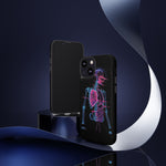 Neon Anatomical Skeleton Phone Case | Internal Displacement Art