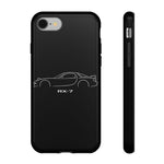 RX-7 outline car Tough Case | JDM sports car phone case