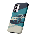 Retro Teal Sports Car C8 phone case | Tough Cases