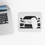 C8 Mouse Pad Front View Line Art Desk Mat Chevy Sports Car Gift for Fans