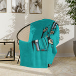 1964 C10 Custom Pickup Blanket | Vintage Teal Truck Microfiber Throw