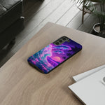 Neon Dolphin Ocean Vaporwave Art Tough Phone Case