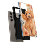 Miniature Poodle Whimsical Watercolor Art Tough Phone Case