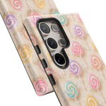 Pastel Swirl Lollipops Tough Case | Candy Pattern Phone Cover