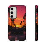 Matte Black Countach Sunset Tough Phone Case - Wedge Silhouette