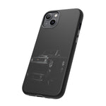 Black Classic C10 Truck Phone Case | Vintage Pickup Reflection, Minimal Auto Design