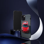 Red C8 Z06 Track Wing Tough Phone Case Cover Gift Art