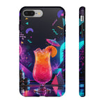 Neon Cocktail Phone Case | Retro 80s Tropical Drink Art