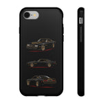 Trans Am Phone Case Black Gold, Three-View Vector Tough Cover