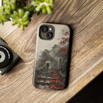 Autumn Temple Steps phone case | Japanese watercolor landscape cover