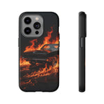 Black Charger Classic Muscle Flames Tough Phone Case Cover Gift