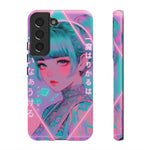 Neon Cyber Geisha phone case | Tough Case