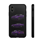 Purple R33 Skyline GTR JDM Sports Car Phone Case Tough Multi View