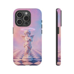 Praying Cherub Statue halo Vaporwave Aesthetic phone case