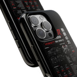 R35 GTR Infographic Phone Case, Black Spec Sheet Tough Cover