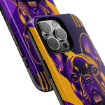 French Bulldog Pop-Art Portrait Tough Phone Case - Purple Gold