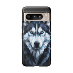 Siberian Husky Geometric Diamond Art Tough Phone Case