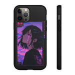 Melancholy Anime Girl Phone Case Vaporwave Tough Case